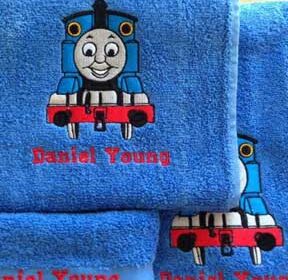 blue towels personalized embroidery