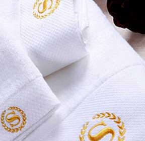 logo embroidery on towels