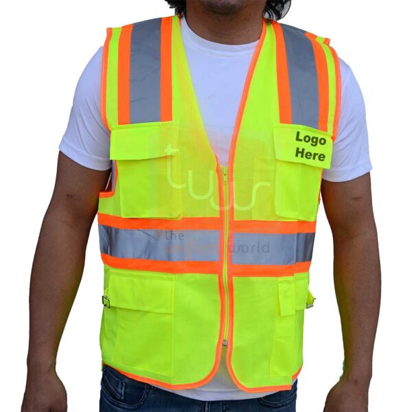 2-tone safety jacket for logo branding shops dubai uae