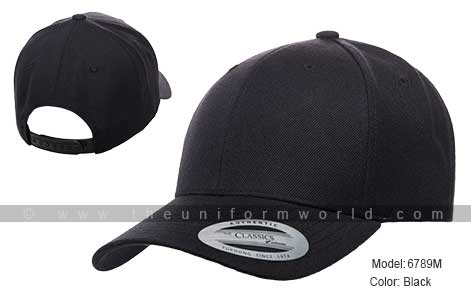 Black Curve Bill Yupong Snapback Caps