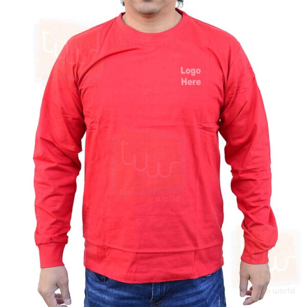 red t shirt full sleeves suppliers