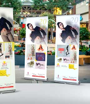 pull up banners with printing companies in dubai uae