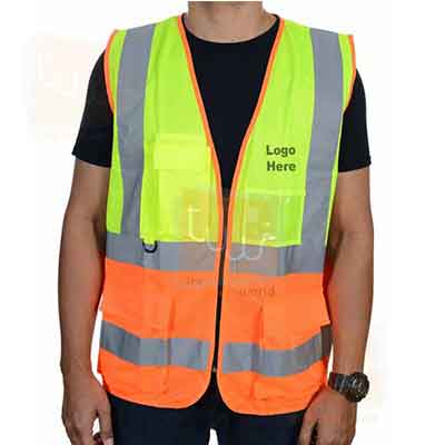 green orange safety jacket suppliers and printing in dubai uae