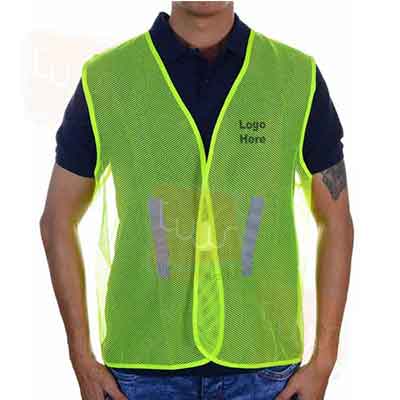 mesh type safety vest breathable logo printing shops in dubai uae