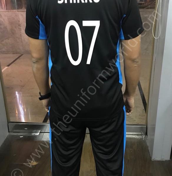 Black Blue Cricket Jerseys 1 Uniforms Manufacturer and Supplier based in Dubai Ajman UAE