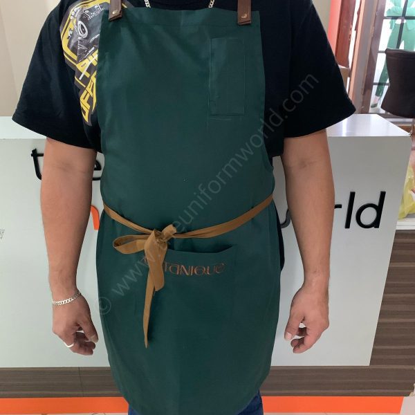 Botanique Custom Apron With Synthetic Leather 2 Uniforms Manufacturer and Supplier based in Dubai Ajman UAE