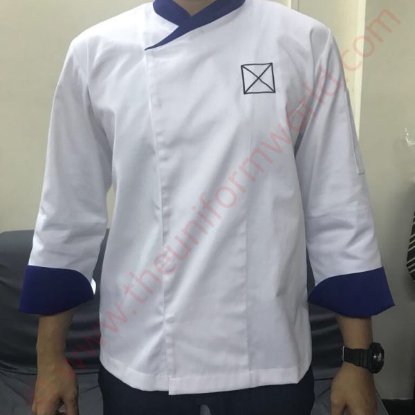 White Chef Jacket With Black Trousers Uniforms Manufacturer and Supplier based in Dubai Ajman UAE