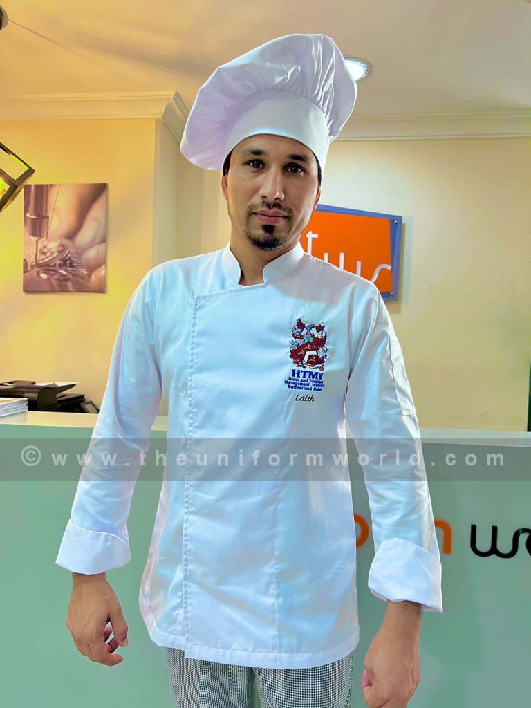Chef Jacket White Htmi 8 Uniforms Manufacturer and Supplier based in Dubai Ajman UAE