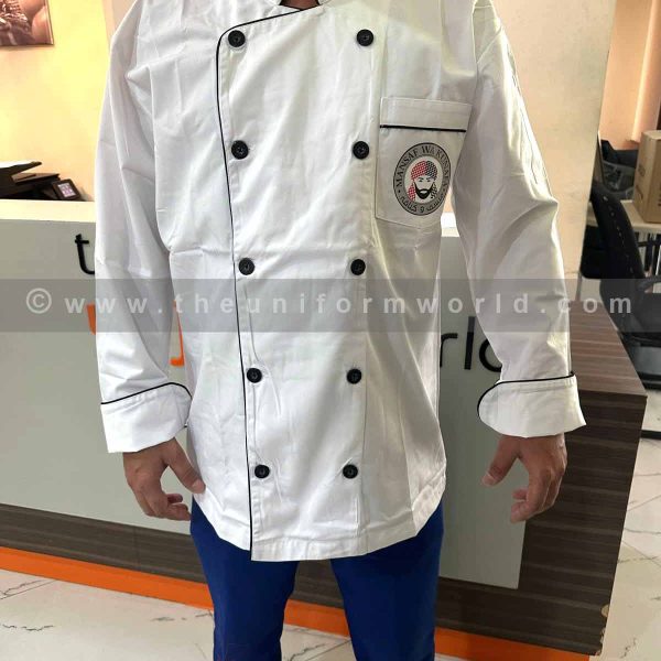 Chef Jacket White Rm Mansaf 1 Uniforms Manufacturer and Supplier based in Dubai Ajman UAE