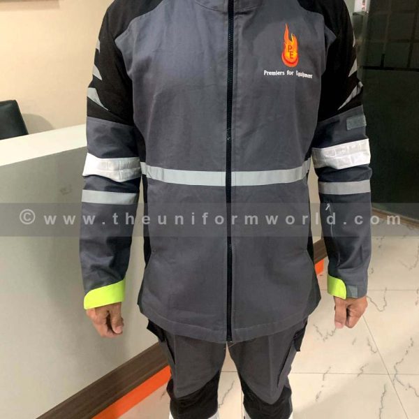 Coverall 2Pc Grey Black 12 Uniforms Manufacturer and Supplier based in Dubai Ajman UAE