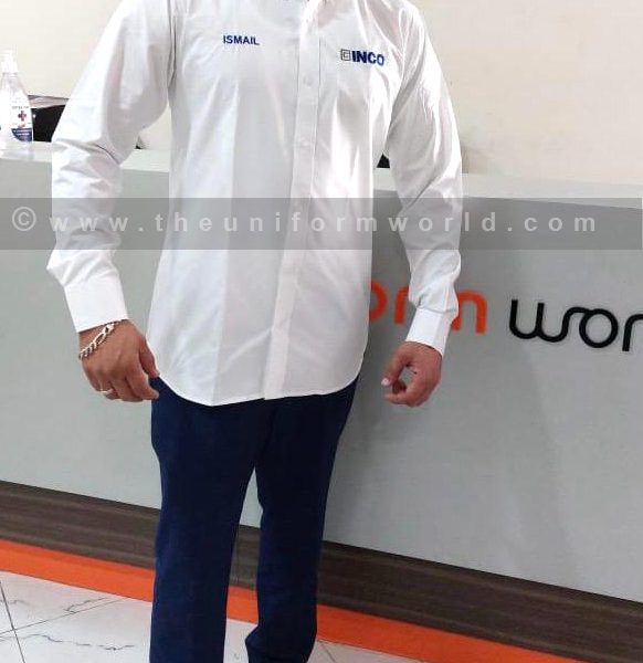 Dress Shirt White Inco 3 Uniforms Manufacturer and Supplier based in Dubai Ajman UAE