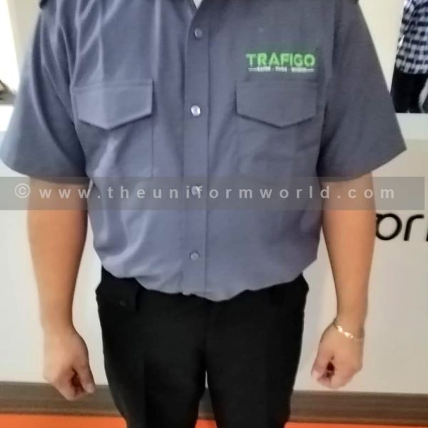 Epaulette Shirt Grey Trafigo 5 Uniforms Manufacturer and Supplier based in Dubai Ajman UAE
