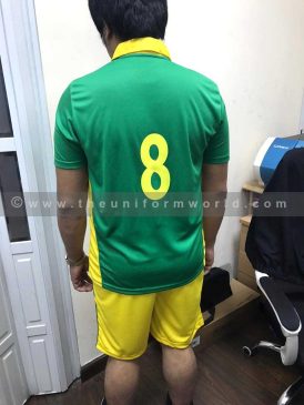 Football Jersey Green Yellow 2 Uniforms Manufacturer and Supplier based in Dubai Ajman UAE