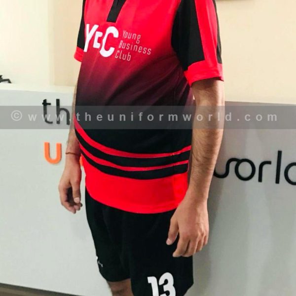 Football Jerseys Black Red 1 Uniforms Manufacturer and Supplier based in Dubai Ajman UAE