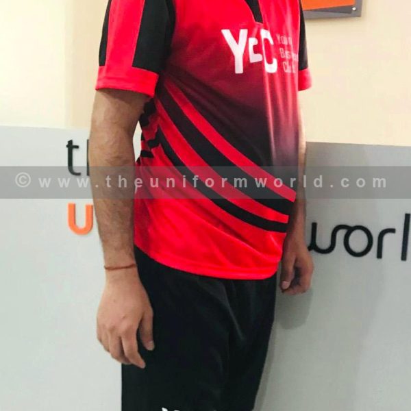 Football Jerseys Black Red 2 Uniforms Manufacturer and Supplier based in Dubai Ajman UAE