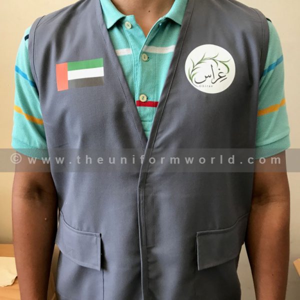 Ghiras Volunteer Vest Grey 2 Uniforms Manufacturer and Supplier based in Dubai Ajman UAE
