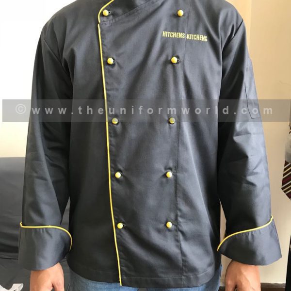 Hitchens Kitchen Chef Jacket Grey Uniforms Manufacturer and Supplier based in Dubai Ajman UAE