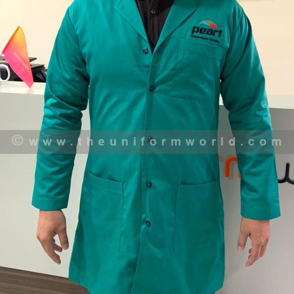 Labcoat Green Pearl 2 Uniforms Manufacturer and Supplier based in Dubai Ajman UAE
