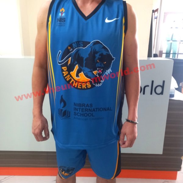 Nibras School Basketball Jerseys 3 Uniforms Manufacturer and Supplier based in Dubai Ajman UAE