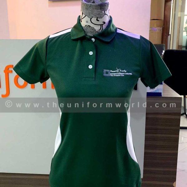 Polo Shirt Drifit Green Move Freely 1 Uniforms Manufacturer and Supplier based in Dubai Ajman UAE