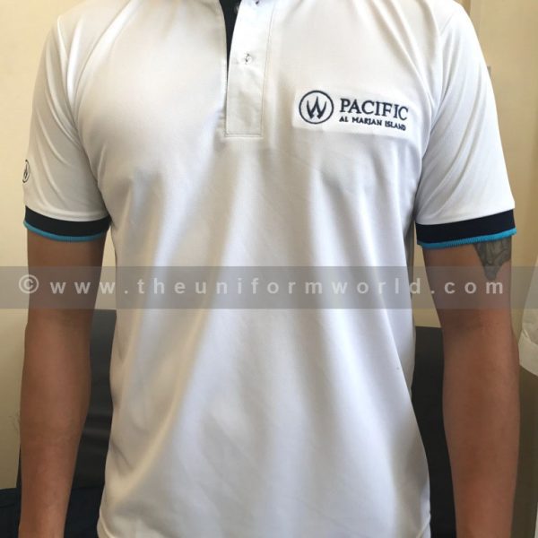 Select Properties White Chinese Collar Polo 2 Uniforms Manufacturer and Supplier based in Dubai Ajman UAE