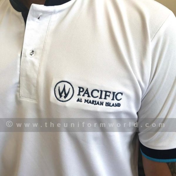 Select Properties White Chinese Collar Polo 4 Uniforms Manufacturer and Supplier based in Dubai Ajman UAE
