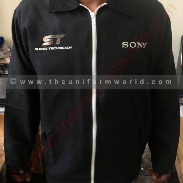 Sony Zipped Black Jacket 1 Uniforms Manufacturer and Supplier based in Dubai Ajman UAE