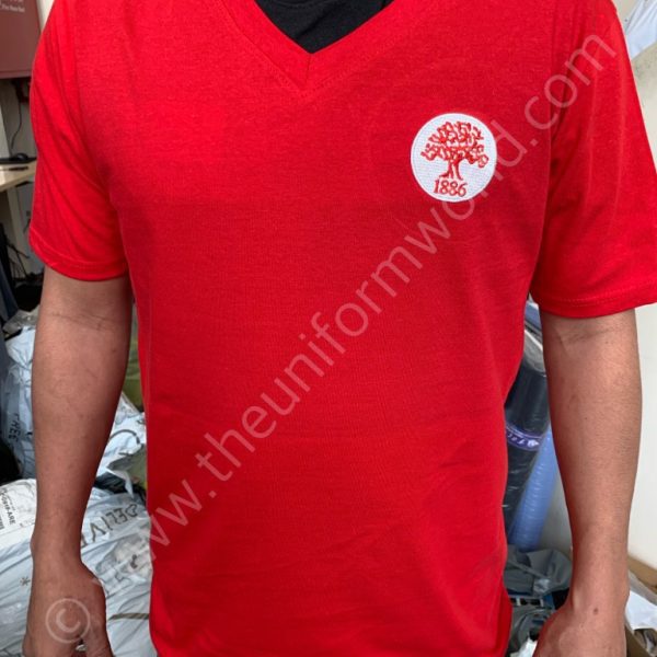 Red Vneck Tshirt 2 Uniforms Manufacturer and Supplier based in Dubai Ajman UAE