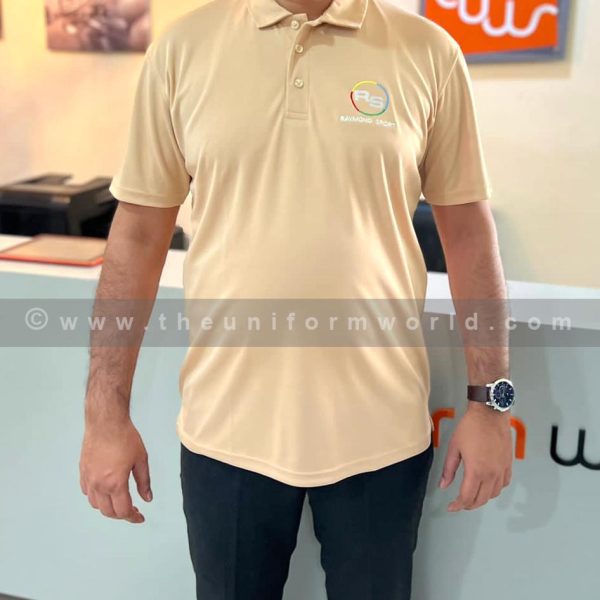 Polo Shirt Pk10 Beige Rs Sports 3 Uniforms Manufacturer and Supplier based in Dubai Ajman UAE