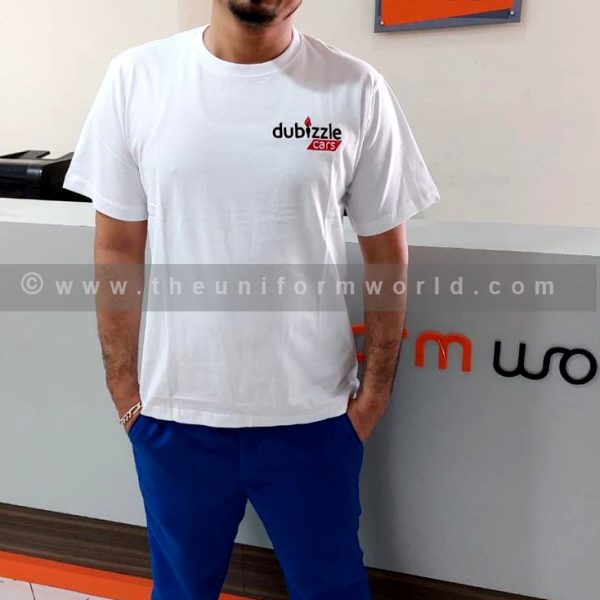 Round Neck T Shirt Cotton White Dubizzle 1 Uniforms Manufacturer and Supplier based in Dubai Ajman UAE