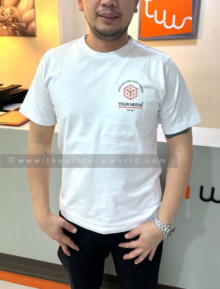 Round Neck T Shirt Cotton White Your Needs 2 Uniforms Manufacturer and Supplier based in Dubai Ajman UAE