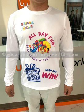 Round Neck T Shirt Long Sleeve White 1 Uniforms Manufacturer and Supplier based in Dubai Ajman UAE