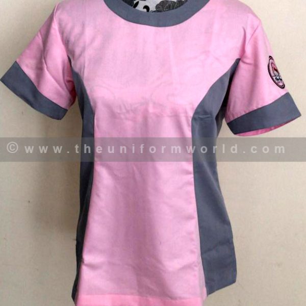 Scrubs Paneled 2Tone Pink Grey 2 Uniforms Manufacturer and Supplier based in Dubai Ajman UAE