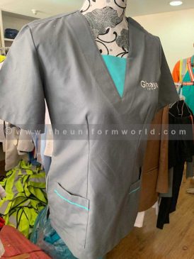Scrubs Piped Grey Ghaya 2 Uniforms Manufacturer and Supplier based in Dubai Ajman UAE