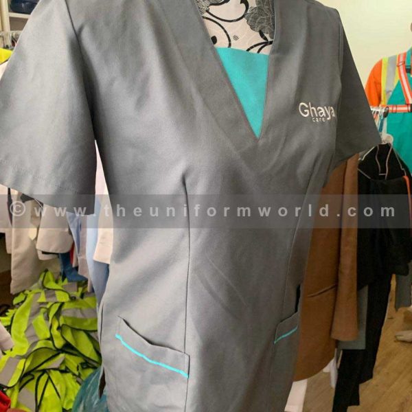 Scrubs Piped Grey Ghaya 2 Uniforms Manufacturer and Supplier based in Dubai Ajman UAE