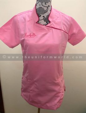 Scrubs Piped Pink Marbelle 1 Uniforms Manufacturer and Supplier based in Dubai Ajman UAE