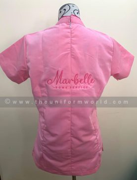 Scrubs Piped Pink Marbelle 2 Uniforms Manufacturer and Supplier based in Dubai Ajman UAE