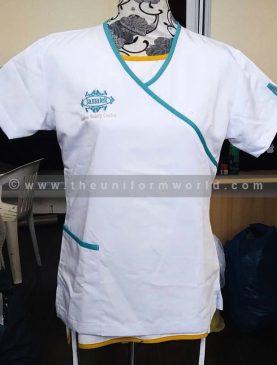 Scrubs Piped White 1 2 Uniforms Manufacturer and Supplier based in Dubai Ajman UAE